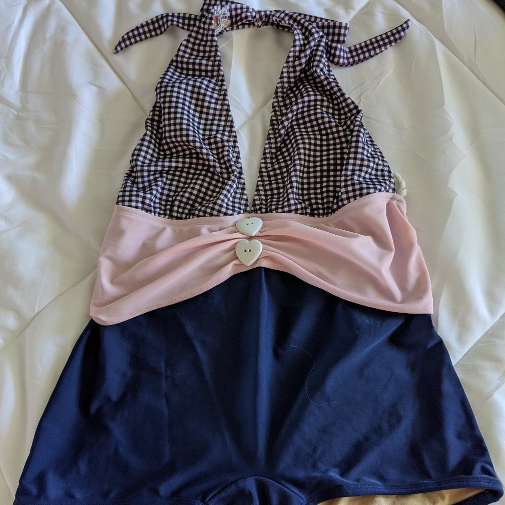 Vintage Style Swimsuit L